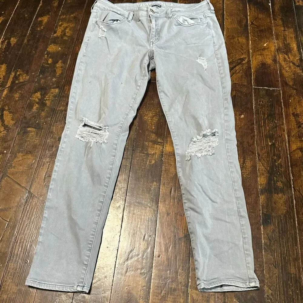 American Eagle 14 gray normcore classic stretchy jeggings